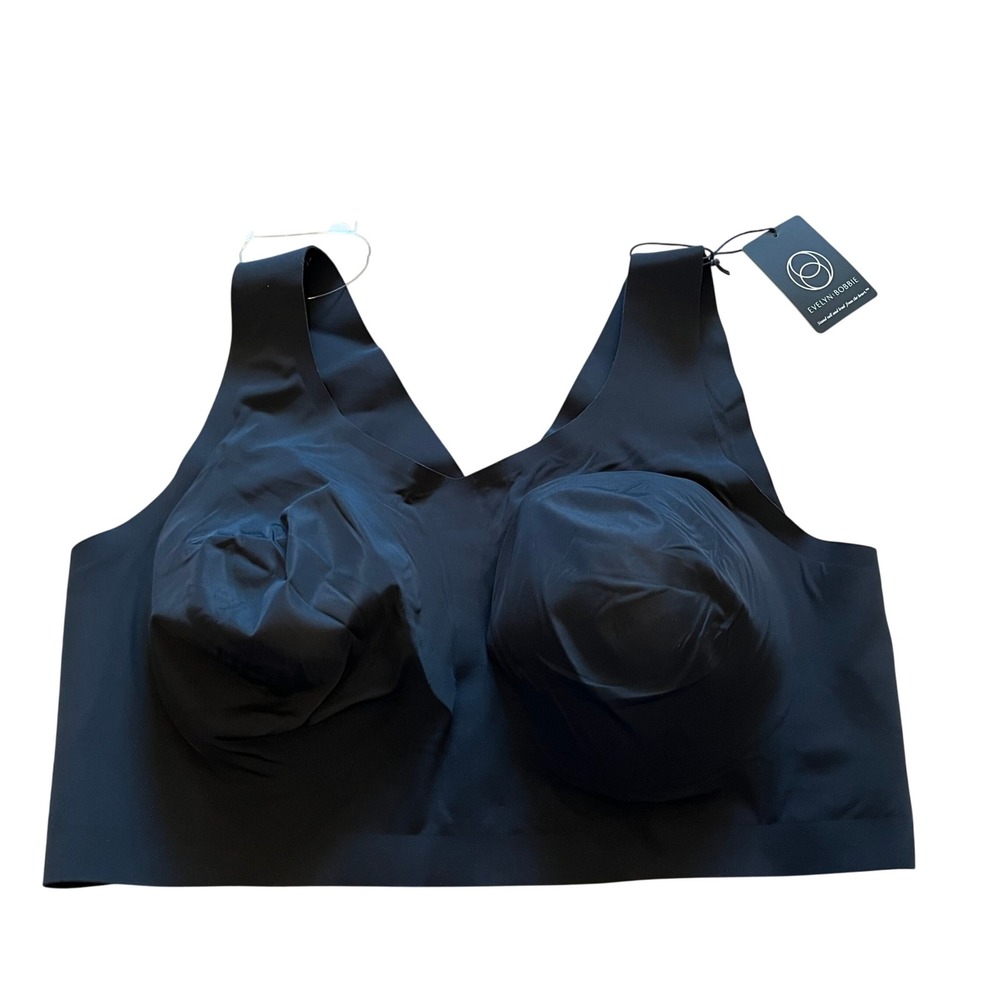 Evelyn Bobbie The Defy Bra Black Wireless Seamless Bralette 3XL New With Tags